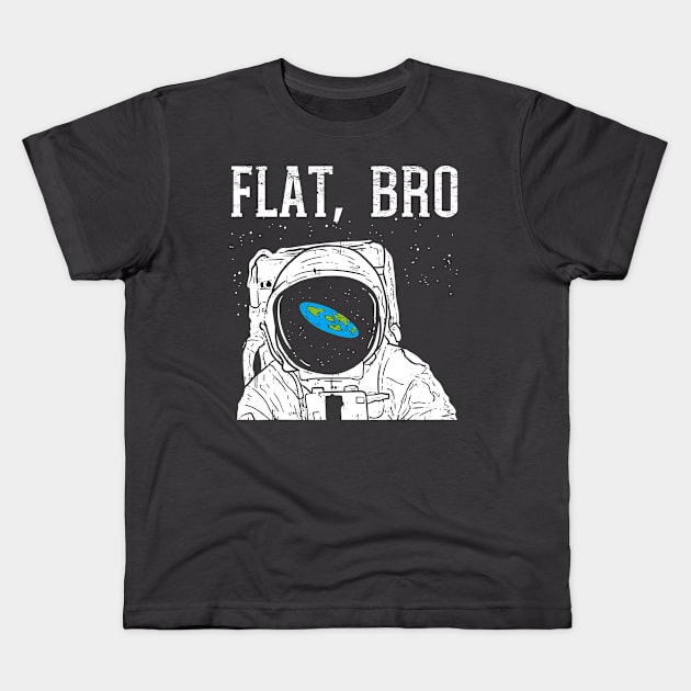 Flat Bro Astronaut Space Funny Earth Conspiracy Theory Kids T-Shirt by LEGO